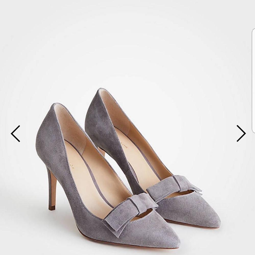 ODETTE SUEDE BOW PUMPS